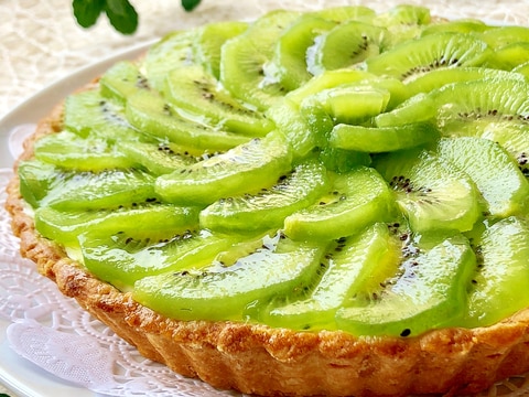 甘酸っぱい♡キウイのレアチーズタルト